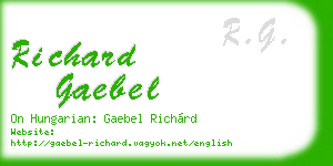richard gaebel business card